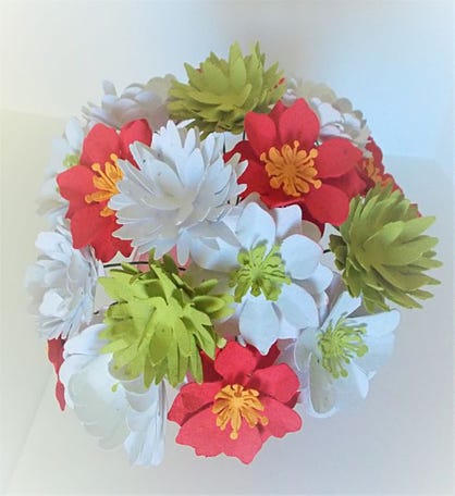 Christmas Plantable Paper Flower Bouquet